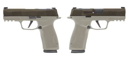 SIG SAUER P365 X-MACRO 9MM PSTL 3.7" 2-17RD OR 2 TONE BRONZE/TAN