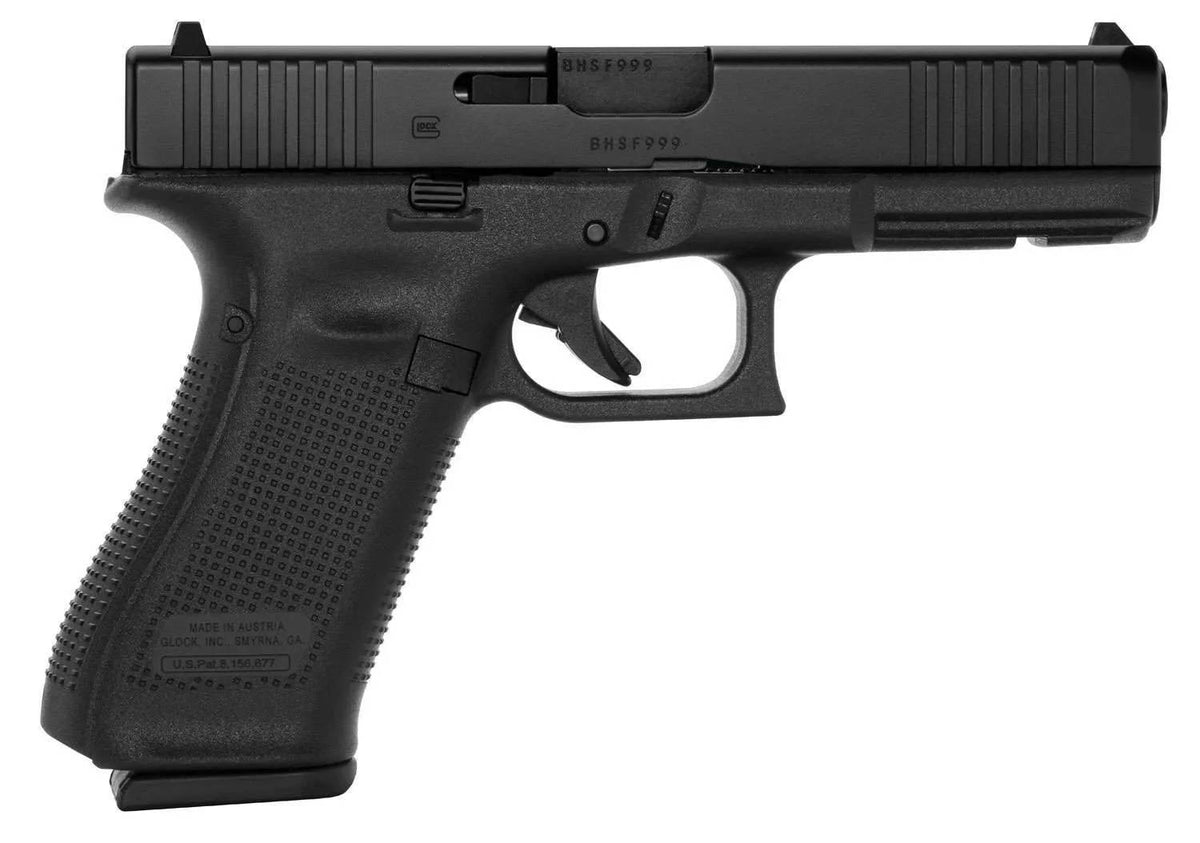 GLOCK 17 G17 GEN 5 BFG HGA 9MM 4.49 IN BBL FS 5LB  BLACK 3 17RD MAGS FRNT SERRATIONS MOS BFG FRAME