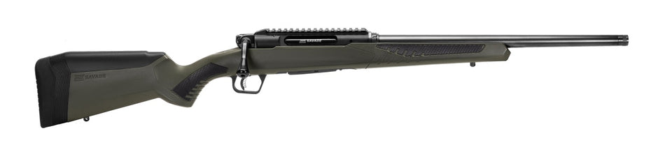 Savage Arms 57656 Impulse Hog Hunter Full Size 300 Win Mag 3+1 24" Matte Black Threaded Barrel, Matte Black Aluminum Receiver w/Picatinny Rail, Matte OD Green AccuStock Synthetic Stock, Ambidextrous