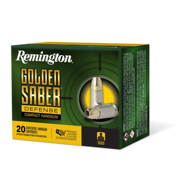 Remington 27613 Golden Saber Brass Jacket Hollow Point 124 Grain 9mm Luger/Parabellum 1020 fps