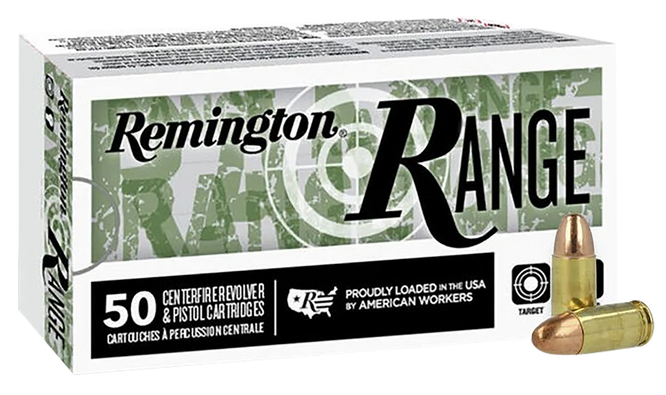 Remington 9mm Luger Range 124gr FMJ Ammo