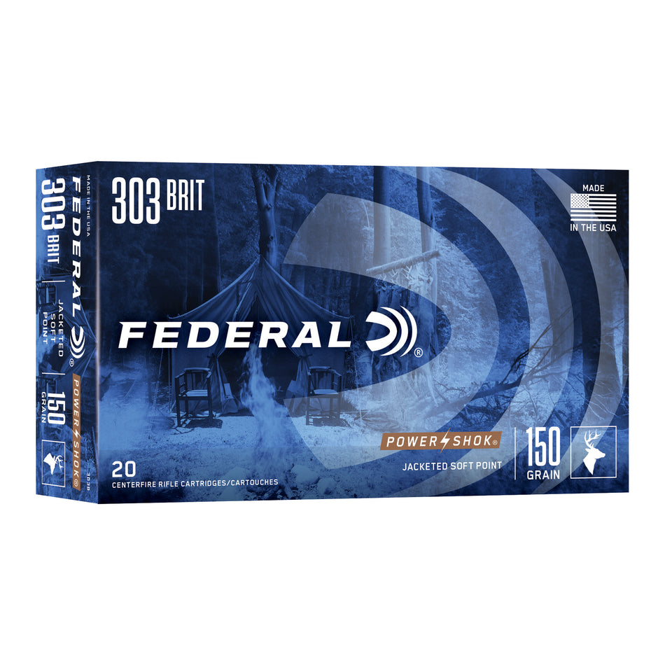 Federal .303 British Power-Shok 150gr JSP Ammo