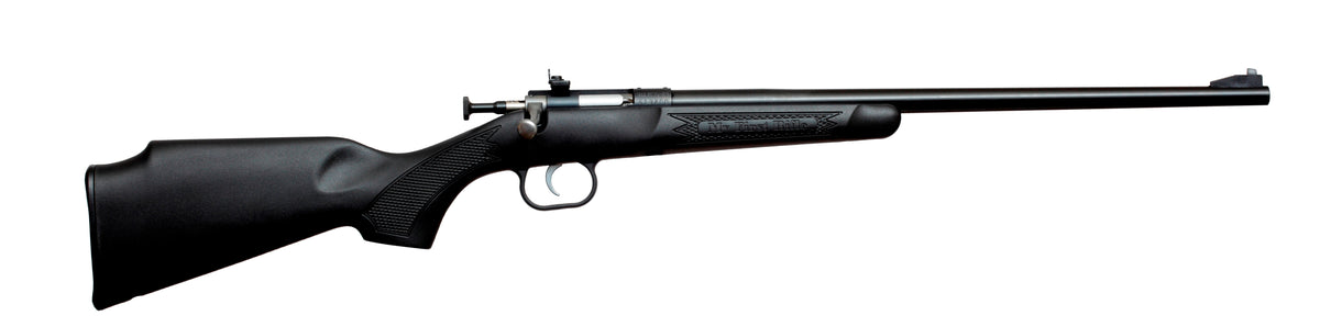 Crickett KSA2280 Youth 22 WMR 1rd 16.12" Blued Barrel & Receiver, Fixed Front/Adjustable Rear Peep Sights, Black Synthetic Stock w/11.5" LOP, Rebounding Firing Pin Safety