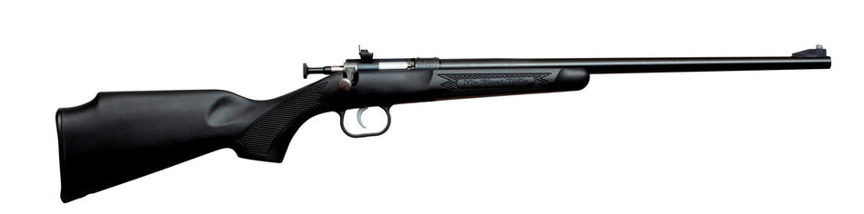 Crickett KSA2280 Youth 22 WMR 1rd 16.12" Blued Barrel & Receiver, Fixed Front/Adjustable Rear Peep Sights, Black Synthetic Stock w/11.5" LOP, Rebounding Firing Pin Safety