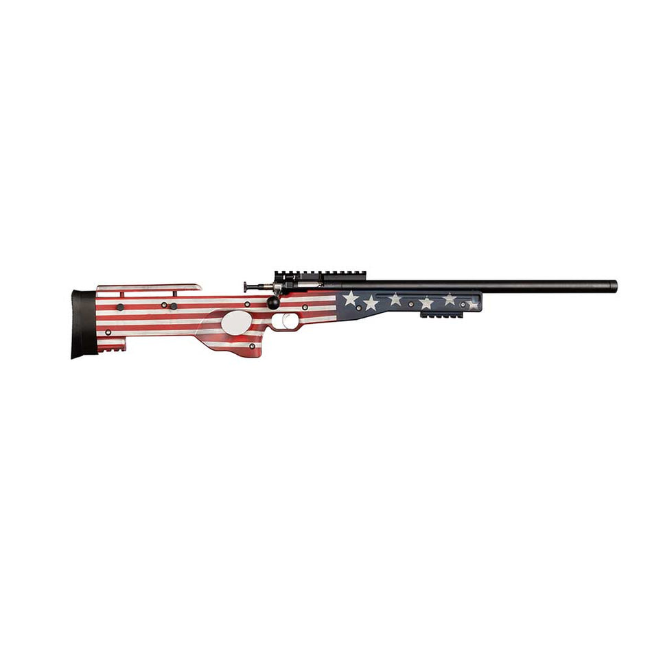 Crickett KSA2150-OG Precision Full Size 22 LR Single Shot 16.10" Blued Threaded Bull Barrel, Blued Crickettinny Rail Steel Receiver, Old Glory Synthetic Adj LOP Stock