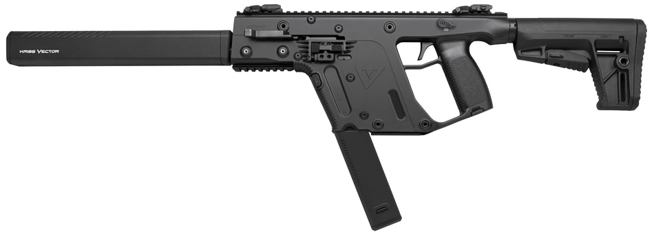 Kriss USA KV10CBL20 Vector CRB G2 10mm Auto 33+1 16" Black Chrome Moly Barrel, Black Polymer Receiver, Black Synthetic 6 Position Stock Black, Polymer Grip