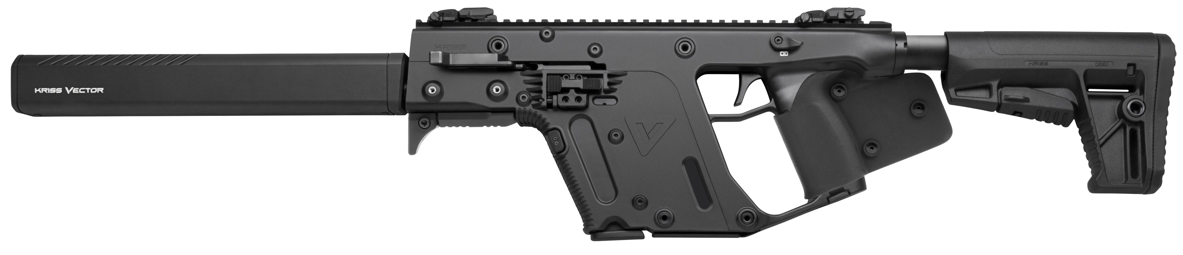 Kriss USA KV45CBL22 Vector CRB Gen2 *CA Compliant 45 ACP 10+1 Black Steel Barrel, Black Picatinny Rail Receiver, Fixed Black Synthetic Stock, Black California Paddle Grip, Glock Magazine Compatible