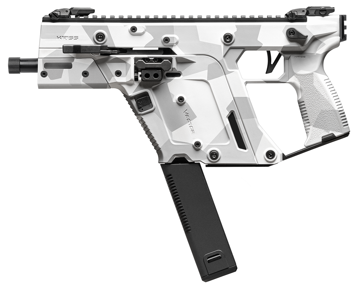 Kriss USA KV903PAD00 Vector SDP Gen3 9mm Luger 40+1 5.50" Black Nitride Threaded Barrel, Arctic Delta Cerakote Receiver w/Picatinny Rail, Rear Picatinny Rail, M-LOK Handguard, White Polymer Grip