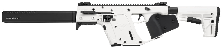 Kriss USA KV90CAP22 Vector CRB G2 *CA Compliant 9mm Luger 10+1 16" Black Barrel Shroud, Alpine White Rec & Fixed Stock, Black California Paddle Grip, Flip Up Sights