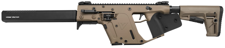 Kriss USA KV90CFD22 Vector CRB Gen2 *CA Compliant 9mm Luger 10+1 16" Black Steel Barrel, Flat Dark Earth Cerakote Polymer Receiver, Flat Dark Earth Synthetic Stock, Black California Paddle Grip