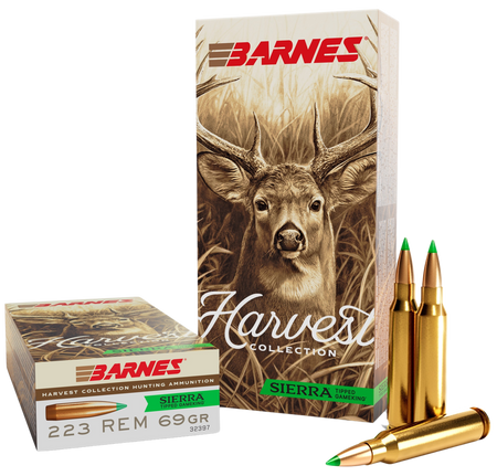 Barnes, Harvest Collection, 223 Remington, 69 Grain, Tipped GameKing, 20 Round Box