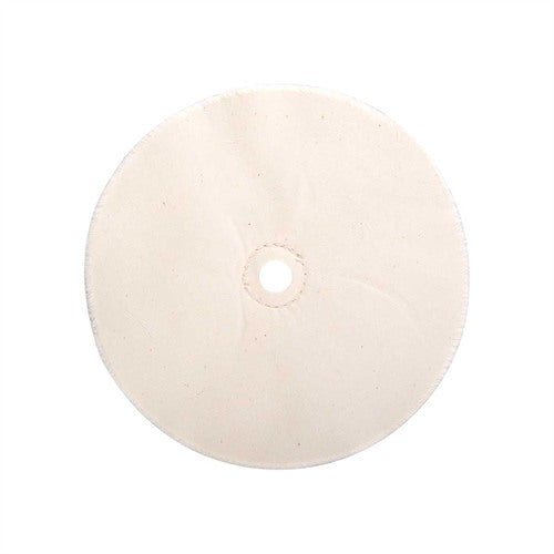 MUSLIN POLISHING WHEEL, LOOSE, 6" X 20-PLY, 1/2" ARBOR