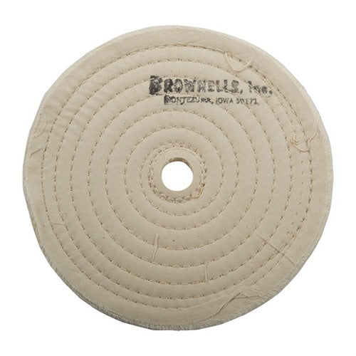 MUSLIN POLISH WHEEL, STITCHED, 6" X 3/8" THICK, 5/8" ARBOR