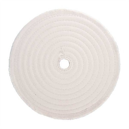 MUSLIN POLISH WHEEL, STITCHED, 8" X 3/8" THICK, 3/4" ARBOR