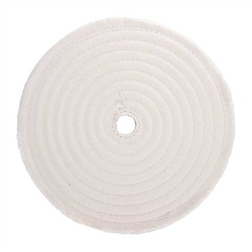 MUSLIN POLISH WHEEL, STITCHED, 8" X 3/8" THICK, 3/4" ARBOR