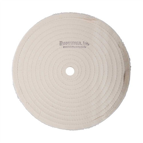 MUSLIN POLISH WHEEL, STITCHED, 10" X 3/8" THICK, 3/4" ARBOR