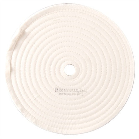 MUSLIN POLISH WHEEL STITCHED 10" X 3/8" THICK, 7/8" ARBOR