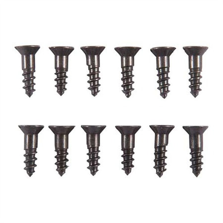 8X5/8" STEEL FLAT HEAD WOOD SCREWS BLUED 12 PACK