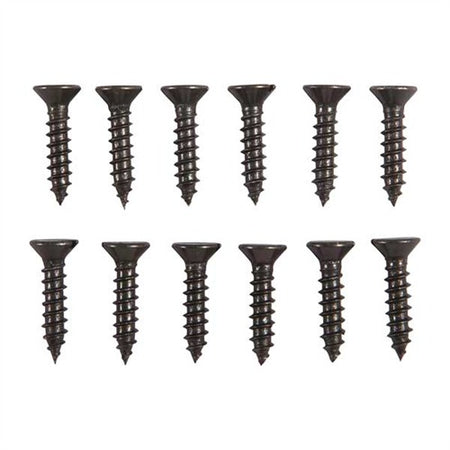 8X3/4" STEEL FLAT HEAD WOOD SCREWS BLUED 12 PACK