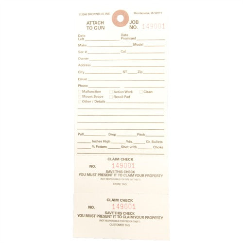 DOUBLE-STUB CLAIM CHECKS, 500 PACK