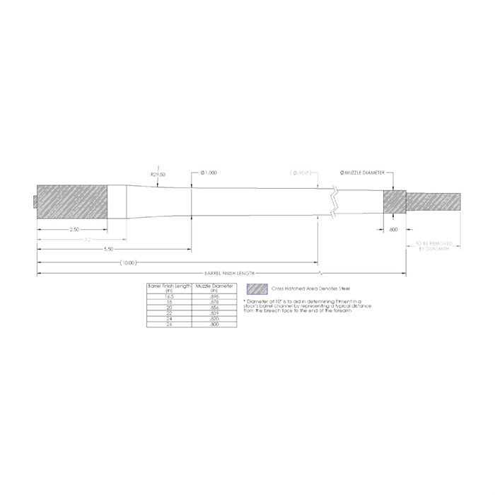 BOLT-ACTION 264 CALIBER CARBON FIBER BARRELS 843068105290