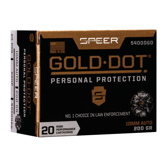 Speer 10mm Auto Personal Protection 200gr JHP Ammo