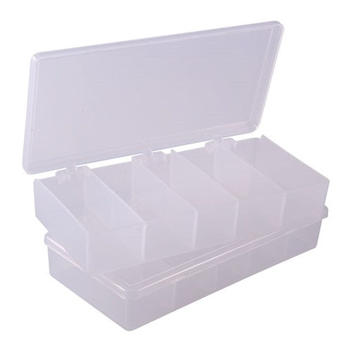 STORAGE BIN, 5 COMPARTMENT,7"X3-1/2"X1-1/4", 2 PACK
