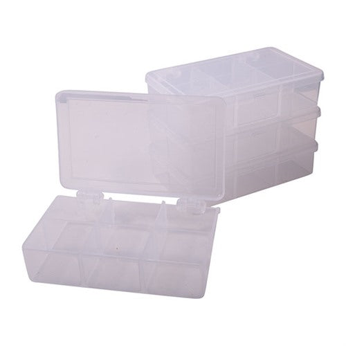 STORAGE BIN, 6 COMPARTMENT, 4-1/2"X2-3/4"X1-1/4", 4 PK