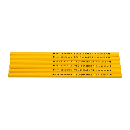 MARK-ON ANYTHING PENCILS, YELLOW, 6 PACK