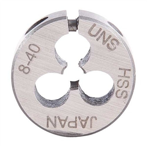ROUND WIRE GAUGE CARBON DIE 13/16" DIAMETER 8-40 THREAD