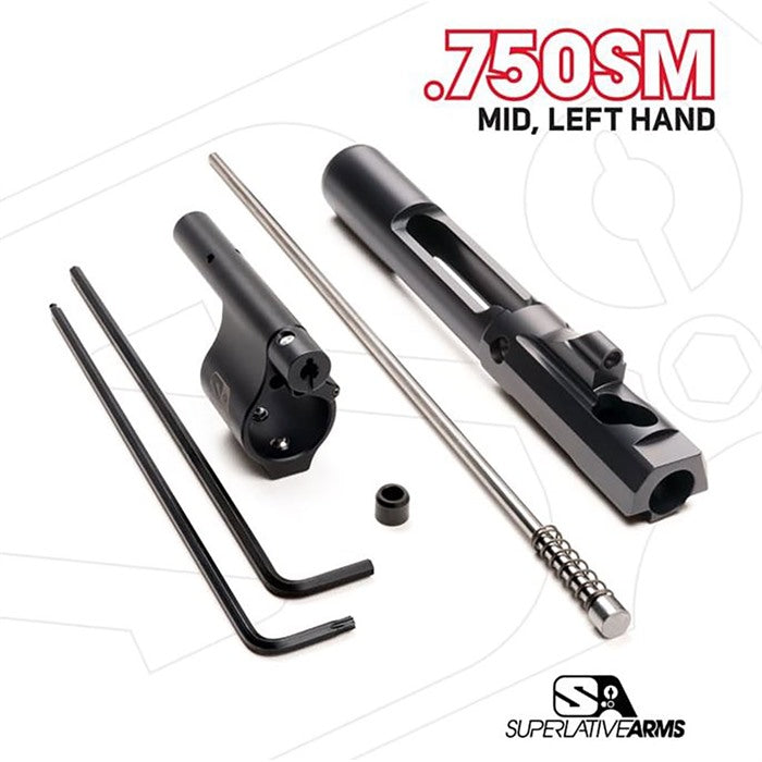 AR-15 ADJUSTABLE PISTON SYSTEM W/0.750" GAS BLOCK LEFT HAND 850051342624