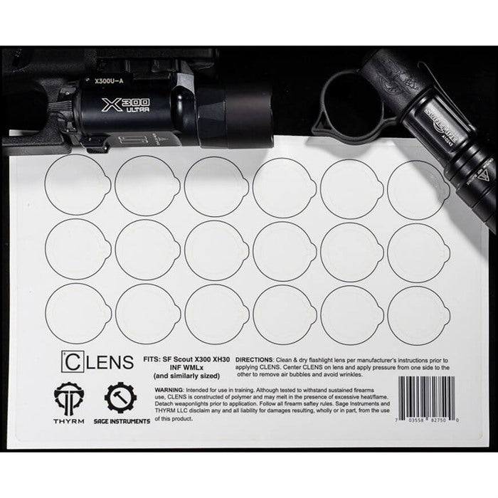 CLENS LENS PROTECTION FOR FLASHLIGHTS AND WEAPON LIGHTS 703558827500