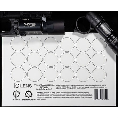 CLENS LENS PROTECTION FOR FLASHLIGHTS AND WEAPON LIGHTS 703558827500