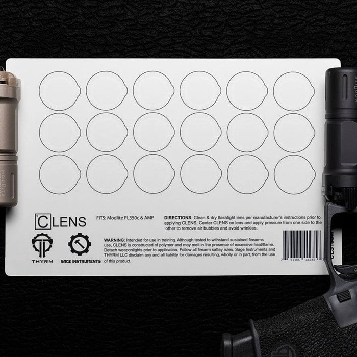 CLENS LENS PROTECTION FOR FLASHLIGHTS AND WEAPON LIGHTS 753386442857