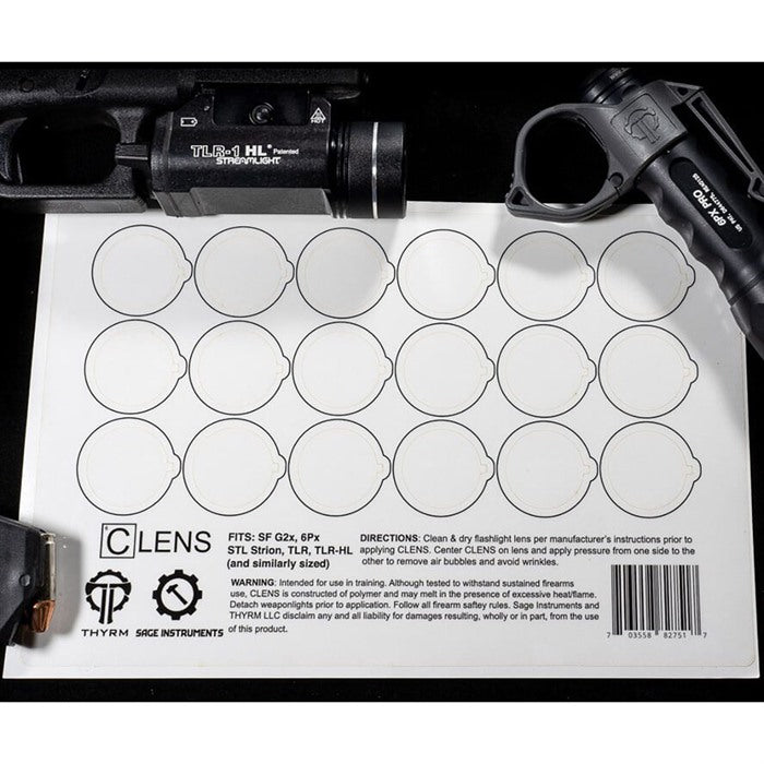CLENS LENS PROTECTION FOR FLASHLIGHTS AND WEAPON LIGHTS 703558827517