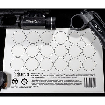 CLENS LENS PROTECTION FOR FLASHLIGHTS AND WEAPON LIGHTS 703558827517