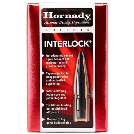 Hornady 4502 InterLock 45 Cal .458 350 gr Round Nose 50 Per Box/ 15 Case