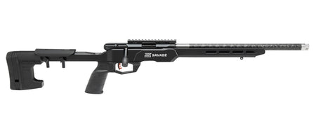 Savage Arms 70556 B22 Precision Lite Bolt Action 22 WMR Caliber with 10+1 Capacity, 18" Carbon Fiber Wrapped Barrel, Black Metal Finish & Adjustable MDT Aluminum Chassis Black Stock Right Hand (Full S