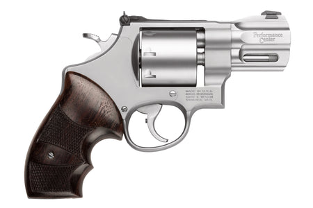 Smith & Wesson 170133 Performance Center Model 627 38 S&W Spl +P, 357 Mag 8rd 2.63" Stainless Steel Barrel & Cylinder Matte Silver Stainless Steel Frame with Wood Grip