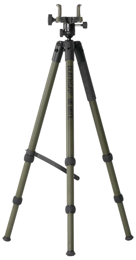 Bog-Pod 1159188 DeathGrip Infinite Tripod, Aluminum with Black/OD Green Finish, Ball Head Mount, Hybrid Foot & DeathGrip Clamping System