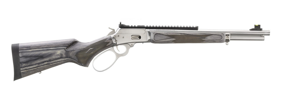 Marlin 70432 1894 SBL 44 Special/44 Rem Mag 8+1/9+1 16.10" Polished Stainless Threaded Barrel, Polished Stainless Picatinny Rail Receiver, Gray Fixed Laminate Stock