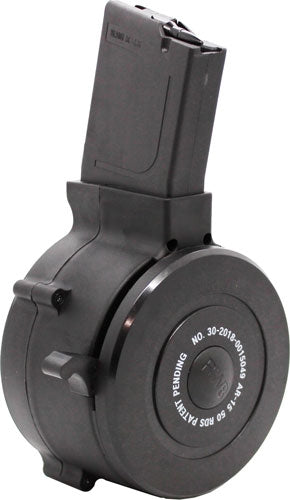 IVER JOHNSON MAGAZINE AR15 223 50RD DRUM BLACK POLYMER