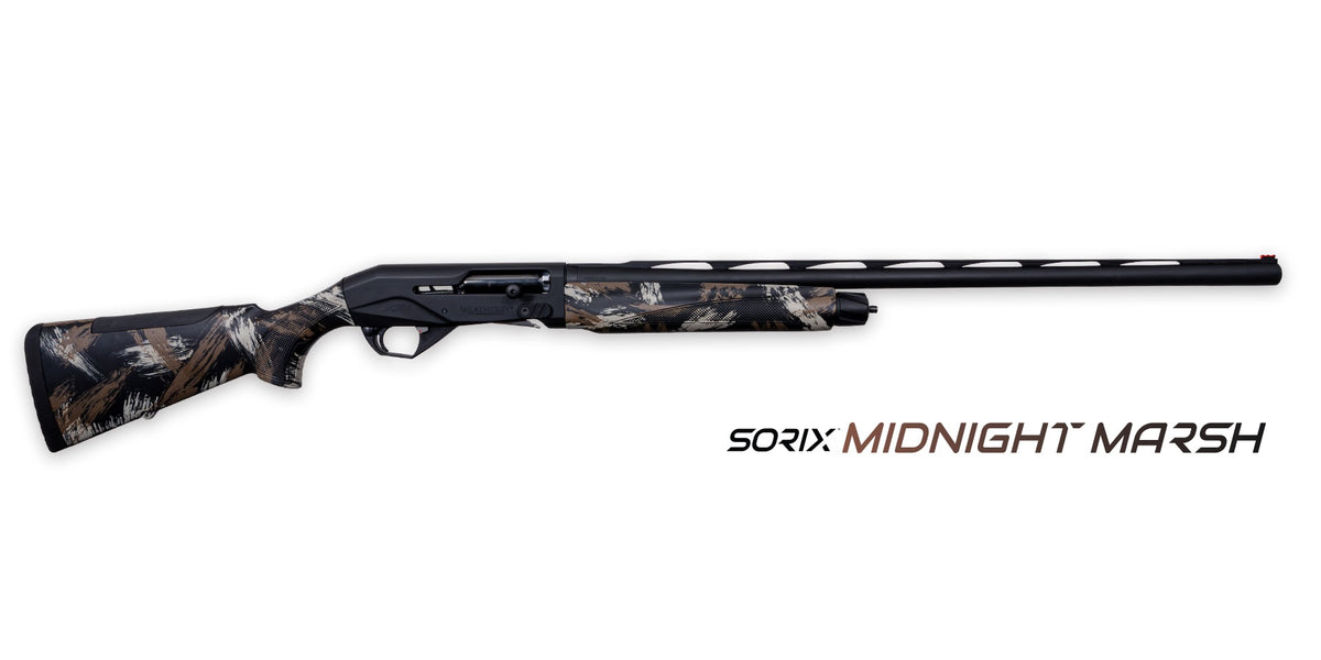 Weatherby XMM2028MAG Sorix Full Size 20 Gauge Semi-Auto 3" 2+1 28" Black Cerakote Vent Rib Barrel & Drilled & Tapped Steel Receiver, Midnight Marsh Synthetic Stock w/Adj Shim, Ambidextrous