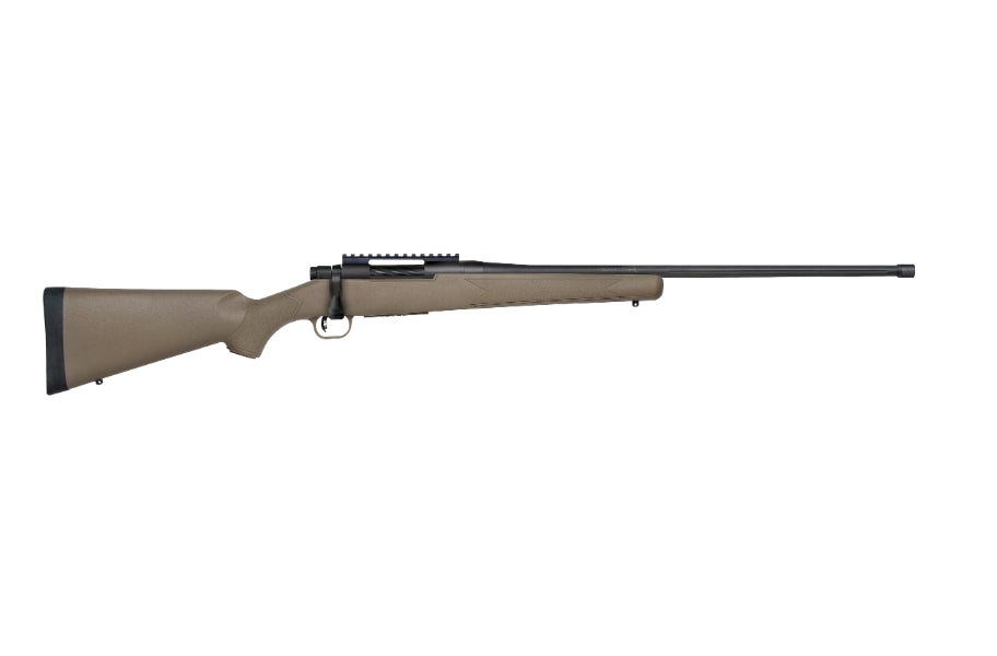Mossberg 28170 Patriot Predator 7mm PRC 3+1 24" Matte Blued Threaded Barrel, Matte Blued Picatinny Rail Stainless Steel Receiver, Fixed Flat Dark Earth Synthetic Stock, Right Hand