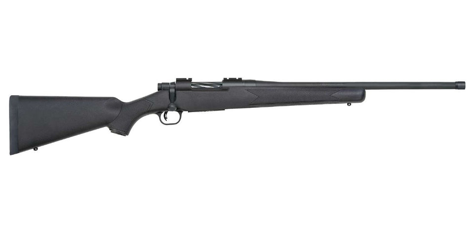 Mossberg 28175 Patriot Full Size 400 Legend 4+1 20" Matte Blued Threaded Barrel, Matte Blued Drilled & Tapped Stainless Steel Receiver, Fixed Black Synthetic Stock, Right Hand