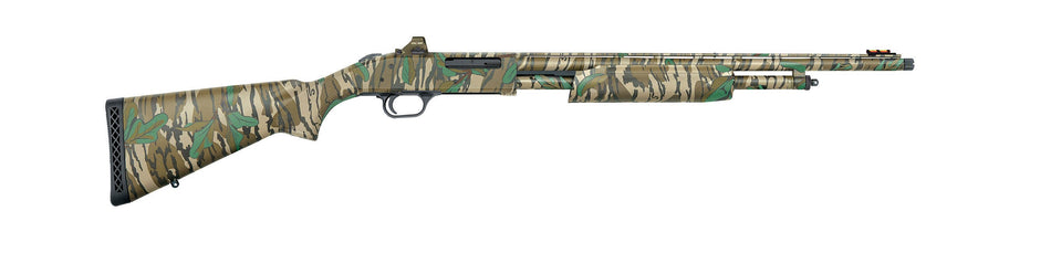 Mossberg 50133 500 Turkey Full Size 410 Gauge Pump 3" 5+1 20" Mossy Oak Greenleaf Vent Rib Barrel & Optics Cut Steel Receiver, Mossy Oak Greenleaf Synthetic Stock, Holosun 407K Red Dot