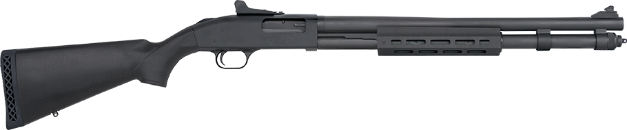 Mossberg 50674 590 12 Gauge Pump 3" 8+1 20" Matte Blued Steel Barrel, Matte Blued Drilled & Tapped Receiver, M-LOK Handguards, Black Fixed Synthetic Stock