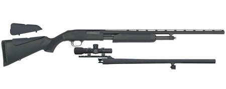 Mossberg 54047 500 Field/Deer Pump 20 Gauge 5+1 3" 26" Vent Rib/24" Slugster Barrels, Matte Blued Metal Finish, Synthetic Dual Comb Stock, Includes Accu-Set Chokes & Dead Ringer 2.5x20mm Scope