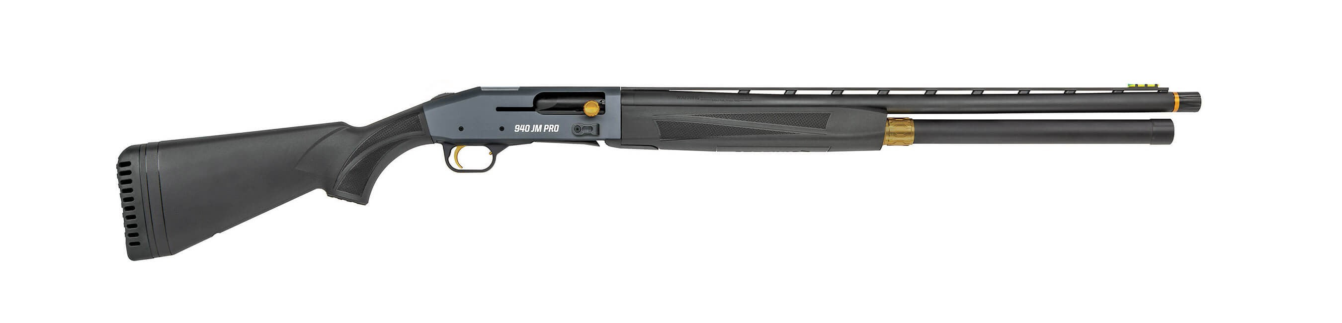 Mossberg 85165 940 JM Pro Full Size 12 Gauge Semi-Auto 3" 9+1 24" Matte Blued Vent Rib Barrel, Tungsten Gray Drilled & Tapped Stainless Steel Receiver, Adjustable Black Synthetic Stock, Right Hand