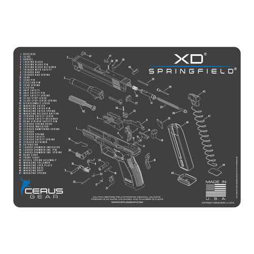 SPRINGFIELD XD SCHEMATIC GREY